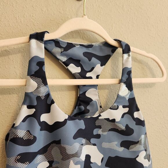Aqua Blue Camo Sports Bra Size Small - Picture 3 of 8